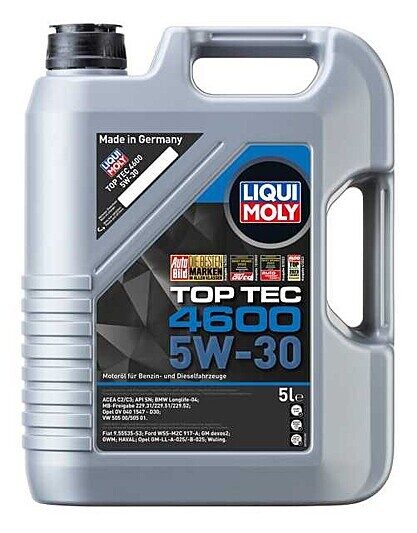 Motoreļļa LIQUI MOLY TOP TEC 4600 5W-30 5L 2316