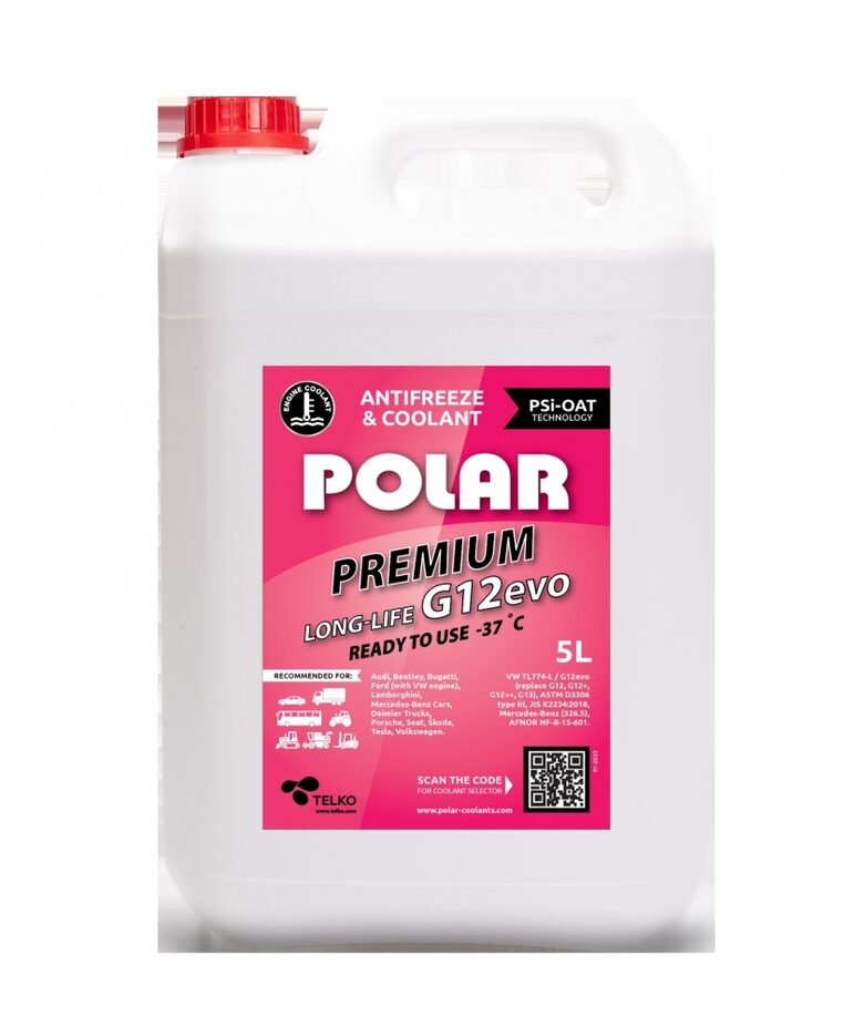 POLAR antifrīzs LONG LIFE -37C, G12 EVO, 5L